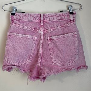 Zara Pink acid wash Jean shorts 2